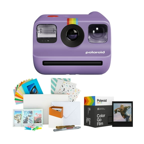 Polaroid Go Generation 2 Instant Camera with Self-timer Double Exposure Modes (Purple) and Accessories Bundle (3 Items)