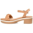 thumbnail image 2 of Journee Womens Dexxla Buckle Ankle Strap Low Platform Sandals, 2 of 8