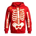 thumbnail image 3 of Afdoent Hoodies for Men Halloween Skeleton Print Hooded Sweatshirt Long Sleeve Pullover Casual Streetwear, 3 of 4
