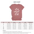 thumbnail image 4 of Camiseta de gran tamaño con estampado de letras blancas para mujer: top informal, cómodo y elegante de verano en color oro rosa, 4 of 4