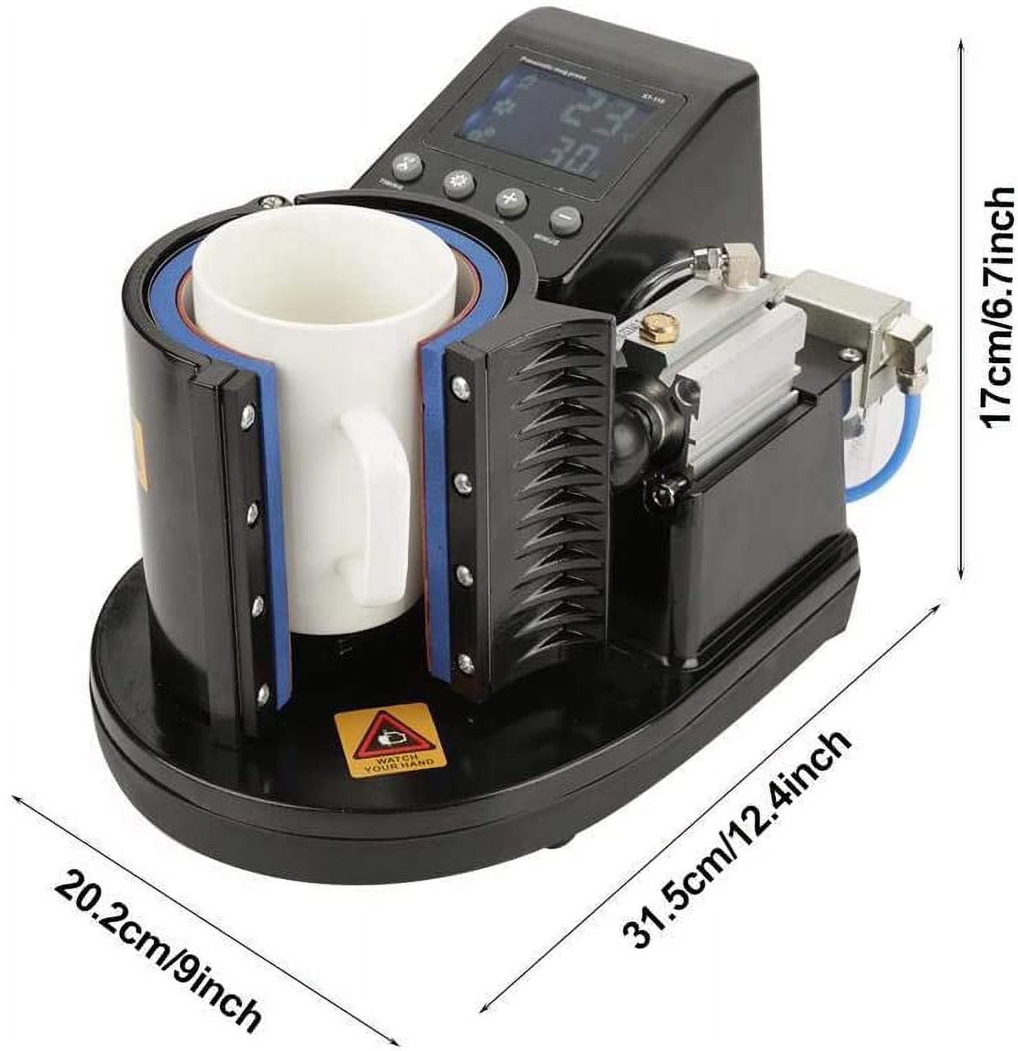 INTSUPERMAI 11oz Pneumatic Mug Heat Press Machine Sublimation Paper Mug Resistant Tape DIY Transfer