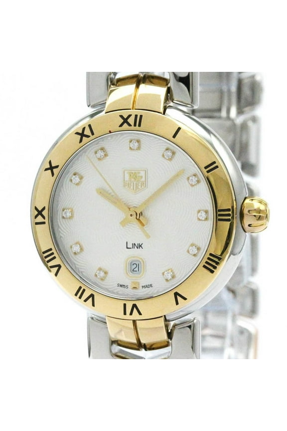 Pre-Owned TAG HEUER Link Diamond 18K Pink Gold 18K Gold Steel Watch WAT1450 BF580143 (Good)