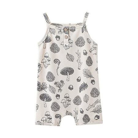 

EFGYYF New Born Clothes Baby Boy Tank Top Onesies Baby Boy Baby Boys & Girls Romper Suspenders Check Jumpsuit Button Pajamas Footless Jumpsuit Baby Boy Onesies B 3-6 Months