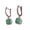 Green, variant on O Full Cut Zircon Square Earrings Craft of Copper for Comfortable and Durability