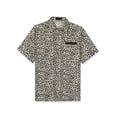 thumbnail image 2 of MODA NOVA Big & Tall Men's Contrast Pocket Short Sleeve Button Down Shirt Beige Black XL, 2 of 5