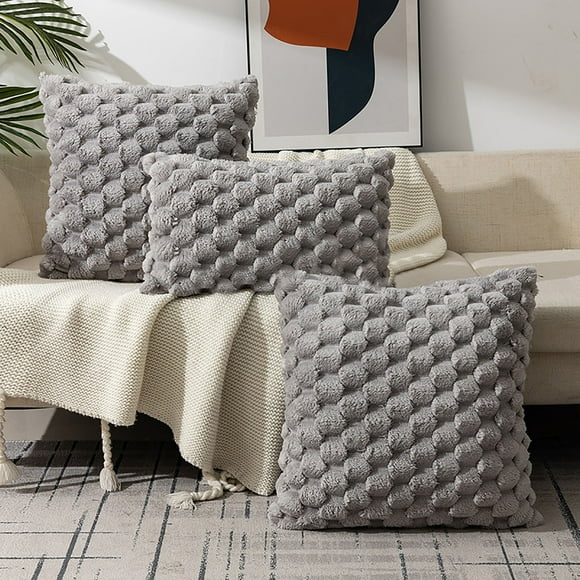 Summer Savings! Gspmoly Weaving Snowflake Velvet Solid Color Pillow Office Sofa Lumbar Support Pillow Bedside Support Pillowcase Cushion Summer Savings