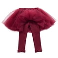 thumbnail image 3 of SYNPOS Little Girls Footless Leggings with Lace Ruffle Tutu Skirt Solid Pantskirt 0-5 Years, 3 of 7