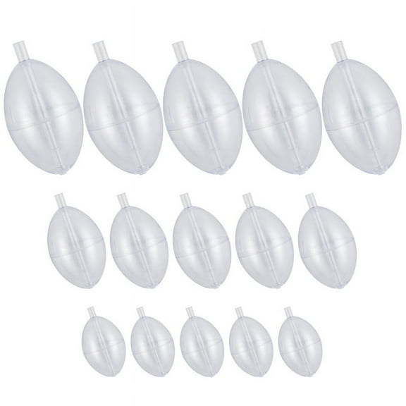 Dr.Fish Slip Bobbers Set for Fishing, 10PCS Fishing Slip Cast Spin Floats Clear Plastic Bobbers Kit, Oval Bubble Float Bobber Fishing Tackle