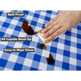 thumbnail image 2 of Rally Home Goods Indoor Outdoor Patio Vinyl Square Tablecloth, Flannel Backing, Waterproof Wipeable Cover for Dining, Parties Picnic, Blue/White Gingham Plaid Check Plastic, 60x60’’, Seats up to 6, 2 of 7