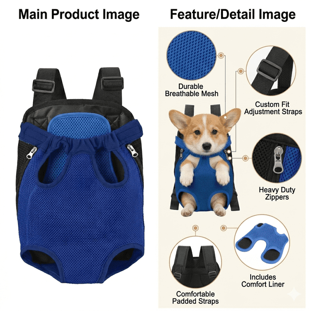 Mochila transportadora para mascotas
