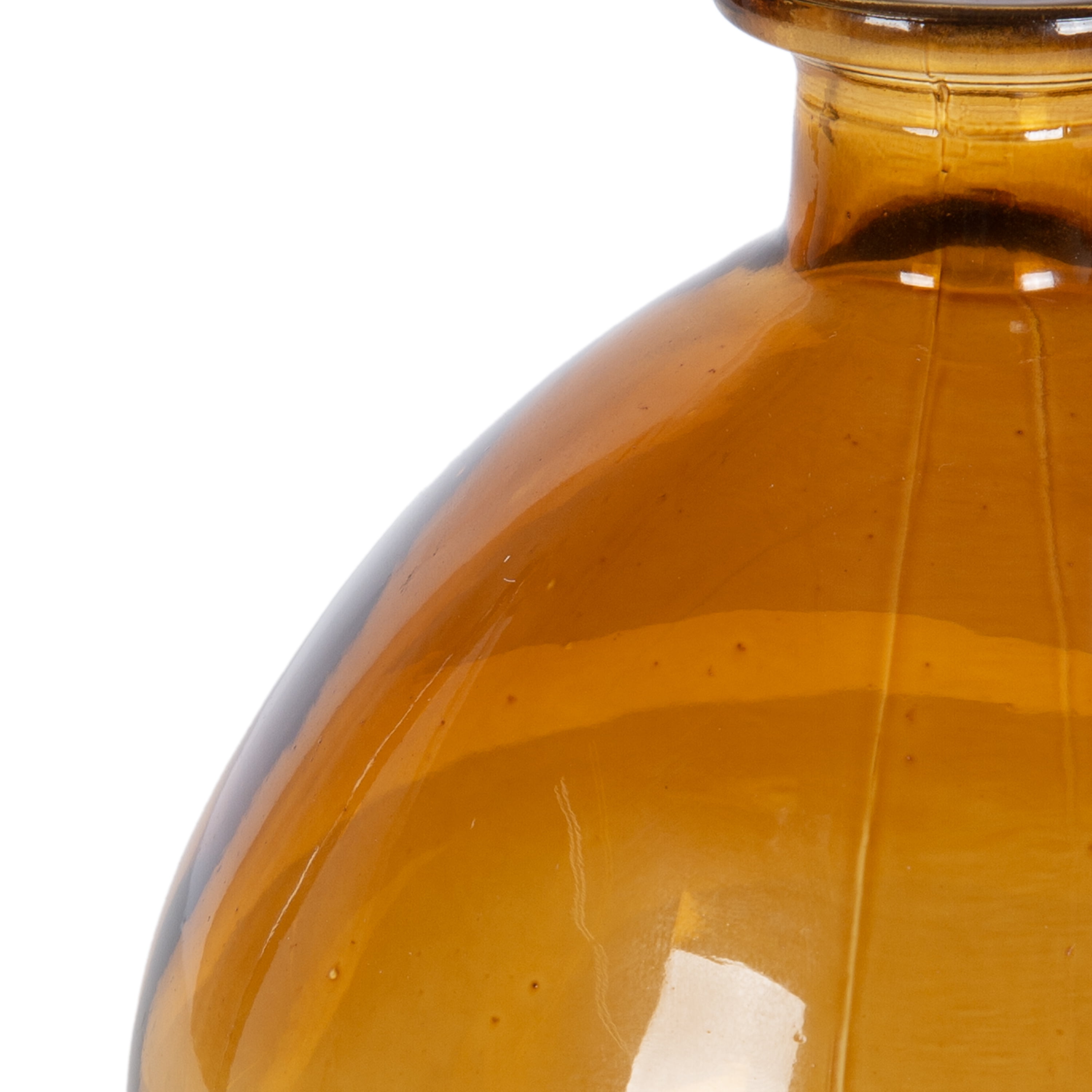 Home Decor Collection 5.7" Amber Translucent Glass Indoor Tabletop Vase by Home Decor Collection