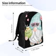 thumbnail image 4 of Disketp Summer Gnome,Cute Gnome Mochila Unisex de Apertura Lateral Completa, Mochila para Laptop para Escuela, Trabajo y Viajes, 4 of 8