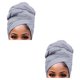 thumbnail image 4 of Turbante nudo Interior Qarigey hijab Cruz cabeza Envoltura Estiramiento pañuelo cabello Gris claro 2Conjunto, 4 of 6
