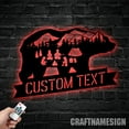 thumbnail image 2 of Craftnamesign Custom Camping Metal Sign, Mountain Campfire Wall Sign, Bear Camping Sign, 2 of 5