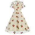 thumbnail image 4 of Jusqu'à 65 % de Réduction sur Robe à Manches Courtes Col Rond Iumwxz pour Femmes Robe en Tulle Tunique à Fermeture Éclair Robe Princesse Imprimé Fruit Robes d'Été pour Femmes Robe Habillée pour Vêtements d'Extérieur, 4 of 6