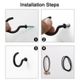 thumbnail image 6 of Unique Bargains 30pcs Cup Hooks 1/2 Inch Vinyl Coated Screw-in Ceiling Wall Thread Hooks Perfect for Indoor Outdoor Hanger Black, 6 of 7