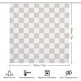 thumbnail image 6 of Checkered Shower Curtain, Beige Shower Curtains for Bathroom, Cute Retro Neutral Checkerboard Shower Curtain Vintage Aesthetic, Machine Washable Fabric Shower Curtain, 72''''x72'''', 6 of 6