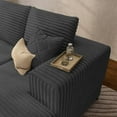 thumbnail image 3 of 106" Cloud Modular Sectional Sofa with Left-Facing Chaise Lounge, No Assembly L-Shaped Couch, Iron Frame, Fluffy Corduroy Upholstery for Living Room, Bedroom, Office, Grey, 3 of 6