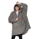 thumbnail image 1 of Manta portátil de gran tamañosudadera con capucha de forro polar suave (gris) Likrtyny Para estrenar, 1 of 9