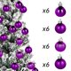 thumbnail image 2 of Adorno navideño de plástico brillante irrompible de 3 cm para colgar, adecuado para árboles de Navidad, guirnaldas y arcos de mesa., 2 of 2