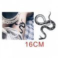 thumbnail image 1 of 3 oscuros modelos neutrales en blanco y negro duraderos, pegatinas de tatuaje de serpiente de viento con brazos de flores, tres tiranos de serpientes, 1 of 2