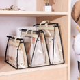 thumbnail image 3 of 8x bolso de mano transparente transpirable para mujer, bolsa de almacenamiento con cubierta antipolvo, Compatible con Protector a prueba de humedad y polvo Tr, 3 of 5