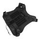 thumbnail image 5 of Chaleco para perros Arnés para perros de combate negro Correa ajustable de nailon grande Hebilla de metal Gancho y bucle Arnés para mascotas Chaleco para entrenamiento para caminar, 5 of 5
