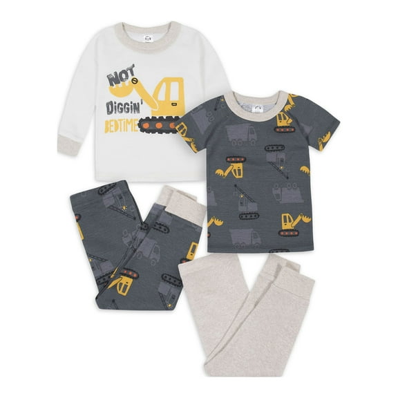 Gerber Baby & Toddler Boys Snug Fit Cotton Pajamas, 4pc Set (12M-5T)