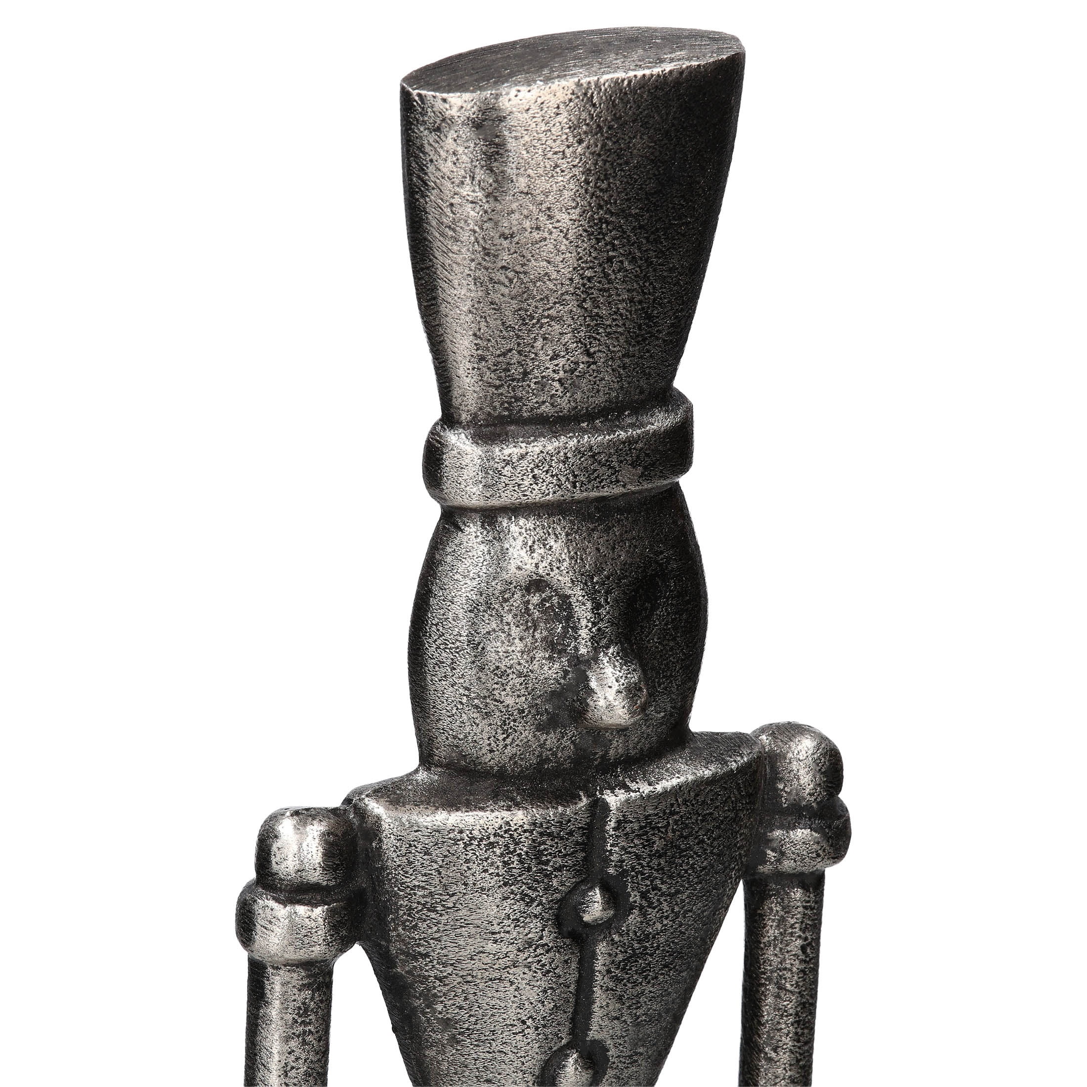 Large Silver Nutcracker Christmas Stocking Holder, 15.5", by Holiday Time