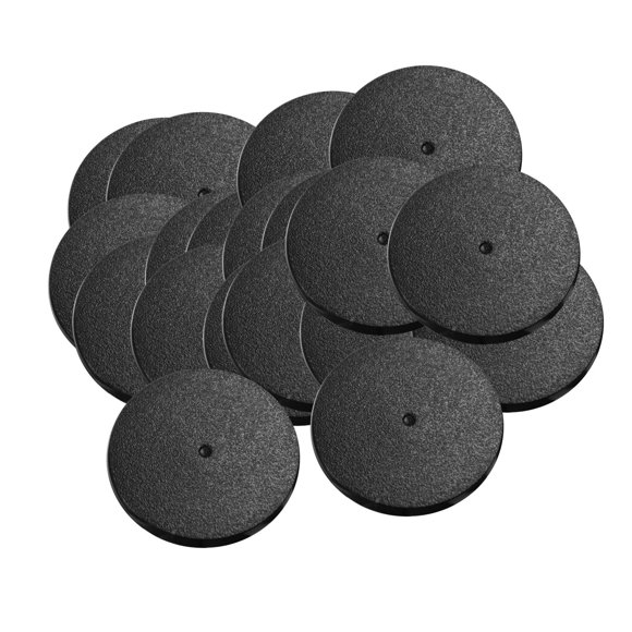 Bases para modelos de figuras de acción, soporte texturizado circular, estable, negro, para miniaturas, para vitrina, vitrina, escritorio. , 20 Piezas