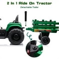 thumbnail image 4 of Outfunny 24V Ride on Toy for Big Kids, Powered Ride On Tractor with Trailer & Remote - Green, 4 of 9