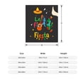 thumbnail image 3 of Vibrant Flannel Blanket - Soft Cozy and Warm for Sofa Travel Bed and Chair - Colorful Design with Guitar Cactus, 3 of 5