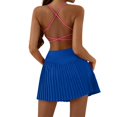 thumbnail image 4 of Women’s Pleated Tennis Skirt with Pockets High Waisted Golf Skort Athletic Skorts, XL, 4 of 6