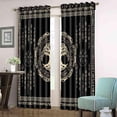 thumbnail image 5 of Nordic Vikings Print Curtain,Viking Tree of Life Curtains Room Darkening Thermal Insulated Blackout Window Drapes for Living,Bedroom,2 Panels-42"W x 45"L (Pack of 2), 5 of 7