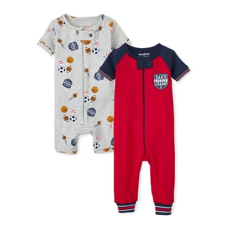 The Childrens Place Baby Boy & Toddler Boy Sports Snug Fit Cotton One Piece Pajamas 2-Pack (NB-24M)