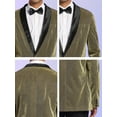 thumbnail image 6 of Lars Amadeus Men's Sequin Sport Coats Shawl Lapel One Button Wedding Shiny Blazer, 6 of 6