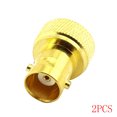 thumbnail image 2 of Baohd 1/2/4/6Pcs RF Coaxial Coax Adapter BNC Female To SMA Male Adapter Connector Replacement Goldplated, 2 of 9