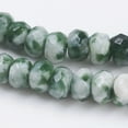 thumbnail image 3 of Natural Green Spot Jasper Beads Strands Faceted Rondelle 4~4.5x2~2.5mm Hole: 1mm about 150pcs/strand 15.1 inch~15.3 inch(38.5~39cm), 3 of 3