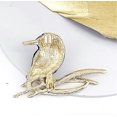 thumbnail image 2 of Broche de cristal austriaco multicolor con forma de colibrí y pájaro en tono antiguo, 2 of 4