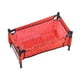 thumbnail image 5 of Muebles para casa de muñecas, accesorio, juguete de simulación, regalo de cumpleaños, artesanía familiar Cama de dormir roja, 5 of 9
