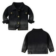 thumbnail image 3 of Gubotare Kids Jean Jacket Little&Big Girls Sequin Outerwear Embroidery Denim Jacket Size 5T 6T (Black,5-6 Years), 3 of 8