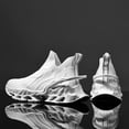 thumbnail image 4 of New Four Seasons Running Shoes with Breathable Mesh Surface, Trendy Men's White Sports Shoes with Soft Bottom, Elastic Shock Absorption, Casual Shoes, 4 of 9