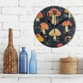 thumbnail image 3 of Yayeee 10" Wall Clock Battery Operated Quartz Round Silent Non-Ticking Home Decor, Black Mushroom Pattern, 3 of 6