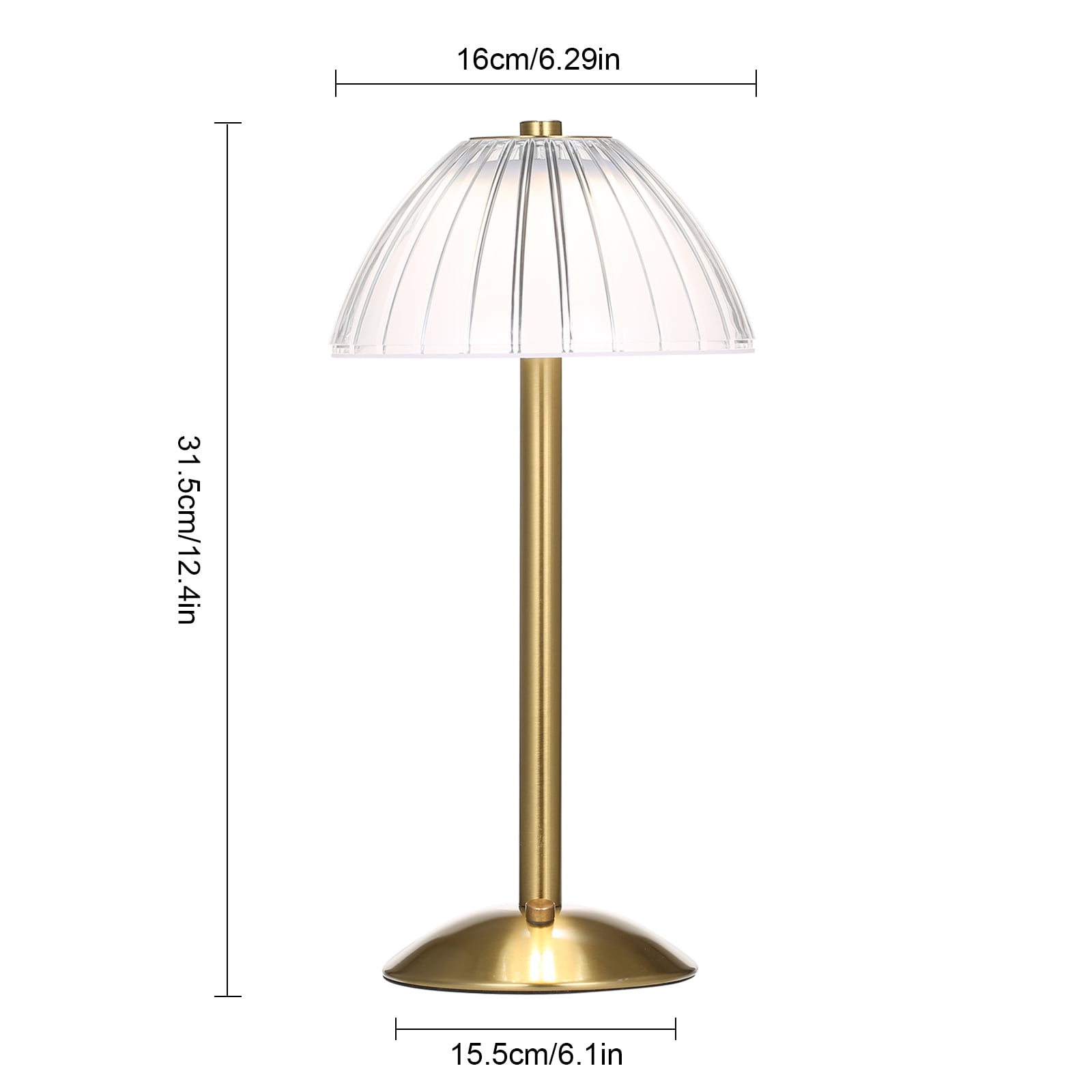 Cordless Table Lamp USB Rechargeable LED Desk Lamp with Touch Control Dimmable 3 Light Colors Bedside Lamp Reading Lamp for Bars Restaurants Coffee Shop 1500mAH