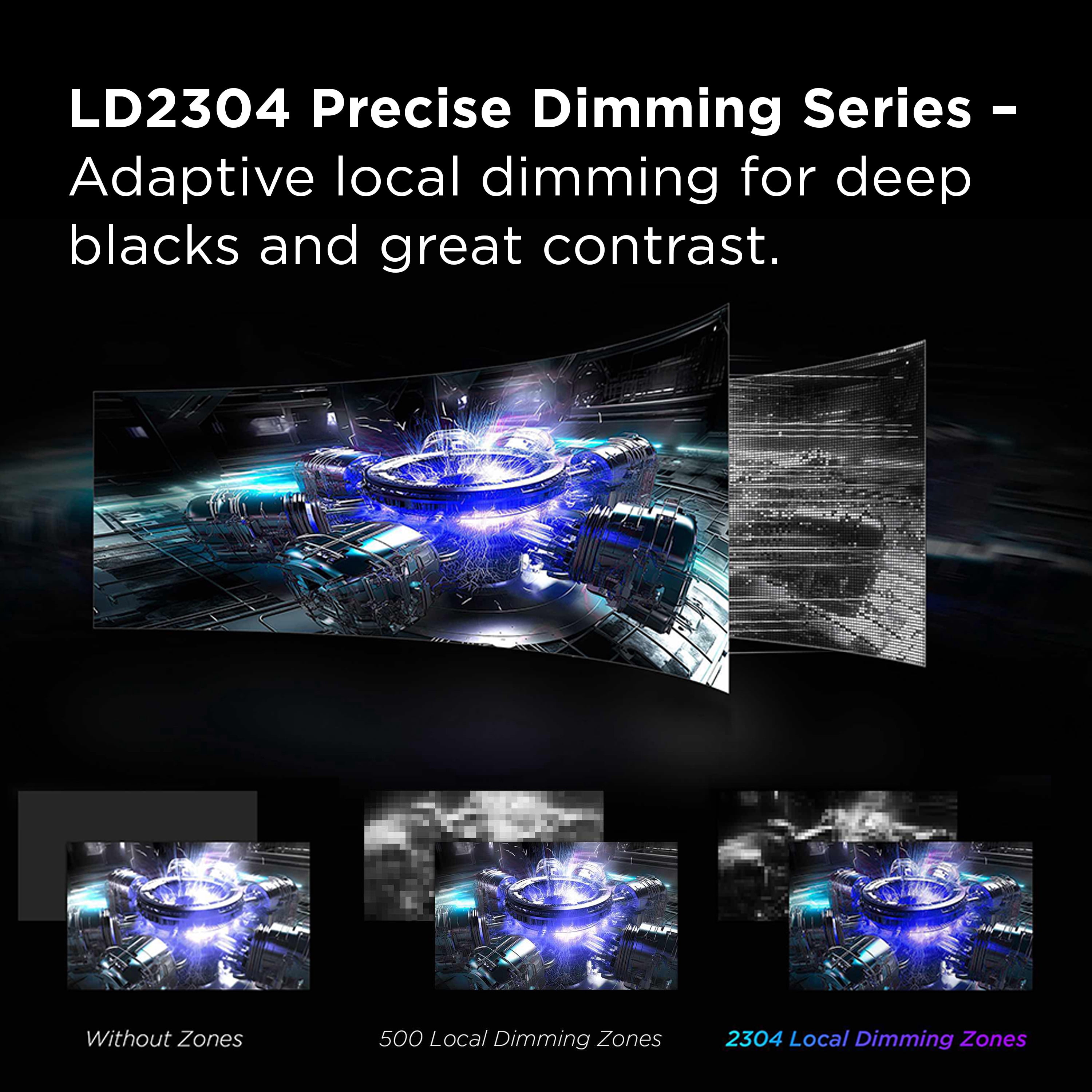 TCL 27” R94 Series 4K UHD HDR QD-Mini LED Gaming Monitor, 165Hz Refresh Rate, LD2304 Precise Dimming Series, HDR1400 Brightness, 1ms, AMD FreeSync Premium (NEW, 2025) - 27R94