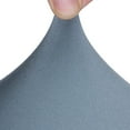 thumbnail image 6 of Chair Covers for Dining Room Set of 4, Stretch Solid Color Kitchen Chair Covers Washable Spandex Parsons Chair Slipcovers Removable Seat Protector for Home, Restaurant, Ceremony (Grey Blue), 6 of 6