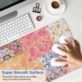 thumbnail image 4 of Long Mouse Pads for Desk,Pioneer Flower Floral Print Pattern Desk Mats on Top Of Desks, Desk Mouse Pad Extra Large with 3mm Non-Slip Base and Stitched Edge for Gaming,Office,Work,Home 31.5"x11.8", 4 of 6
