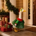 thumbnail image 6 of AZXY Christmas Porch Goose Outfit, 23" Fade‑Proof Wear for Porch Goose, Goose Clothes for Cement Goose, Goose Clothing for Goose Statue,Winter Xmas Decor for Yard Lawn Front Porch Patio Garden, 6 of 8