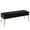 Black Velvet, variant on LKUPM Velvet Bench Ottoman, Upholstered Bedroom Benches Cow Print End of Bed Bench with Black Metal Base for Entryway Dining Room Living Room Bedroom, Black