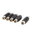 thumbnail image 1 of 5 Pcs RCA Female F/F Jack CCTV Video Straight Adapter Coax Connector, 1 of 1